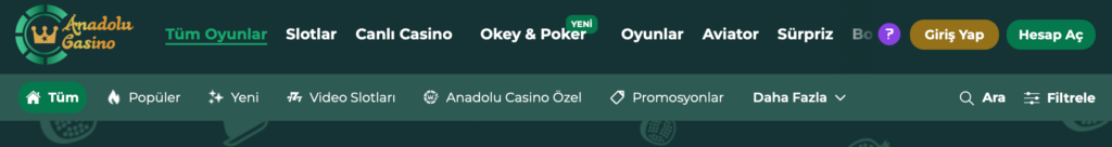 Anadolu Casino Site Haritası